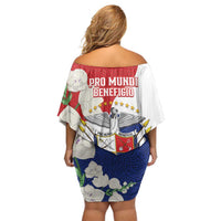 Panama Independence Day Family Matching Off Shoulder Short Dress and Hawaiian Shirt Harpy Eagle With Mola Pattern - Flag Style - Wonder Print Shop