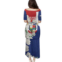 Panama Independence Day Family Matching Puletasi and Hawaiian Shirt Harpy Eagle With Mola Pattern - Flag Style - Wonder Print Shop