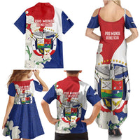 Panama Independence Day Family Matching Summer Maxi Dress and Hawaiian Shirt Harpy Eagle With Mola Pattern - Flag Style - Wonder Print Shop