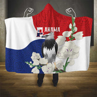 Panama Independence Day Hooded Blanket Harpy Eagle With Mola Pattern - Flag Style