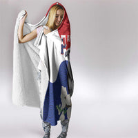 Panama Independence Day Hooded Blanket Harpy Eagle With Mola Pattern - Flag Style
