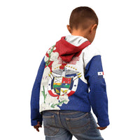Panama Independence Day Kid Hoodie Harpy Eagle With Mola Pattern - Flag Style - Wonder Print Shop