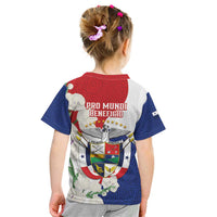 Panama Independence Day Kid T Shirt Harpy Eagle With Mola Pattern - Flag Style - Wonder Print Shop