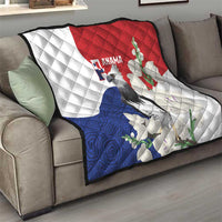 Panama Independence Day Quilt Harpy Eagle With Mola Pattern - Flag Style - Wonder Print Shop