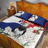 Panama Independence Day Quilt Bed Set Harpy Eagle With Mola Pattern - Flag Style - Wonder Print Shop