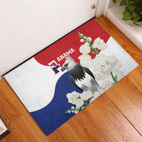 Panama Independence Day Rubber Doormat Harpy Eagle With Mola Pattern - Flag Style - Wonder Print Shop