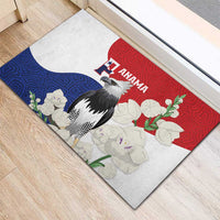 Panama Independence Day Rubber Doormat Harpy Eagle With Mola Pattern - Flag Style - Wonder Print Shop