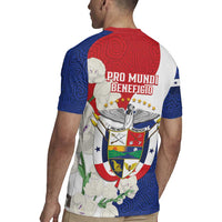 Panama Independence Day Rugby Jersey Harpy Eagle With Mola Pattern - Flag Style - Wonder Print Shop