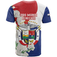 Panama Independence Day T Shirt Harpy Eagle With Mola Pattern - Flag Style - Wonder Print Shop