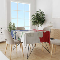 Panama Independence Day Tablecloth Harpy Eagle With Mola Pattern - Flag Style - Wonder Print Shop