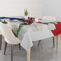 Panama Independence Day Tablecloth Harpy Eagle With Mola Pattern - Flag Style - Wonder Print Shop