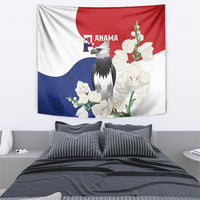 Panama Independence Day Tapestry Harpy Eagle With Mola Pattern - Flag Style - Wonder Print Shop