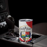 Panama Independence Day Tumbler Cup Harpy Eagle With Mola Pattern - Flag Style - Wonder Print Shop