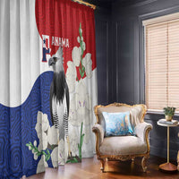 Panama Independence Day Window Curtain Harpy Eagle With Mola Pattern - Flag Style - Wonder Print Shop