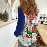 Panama Independence Day Women Casual Shirt Harpy Eagle With Mola Pattern - Flag Style - Wonder Print Shop