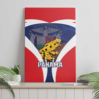 Panama Golden Frog Canvas Wall Art Coat Of Arms - Sporty Style - Wonder Print Shop