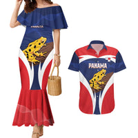 Panama Golden Frog Couples Matching Mermaid Dress and Hawaiian Shirt Coat Of Arms - Sporty Style - Wonder Print Shop