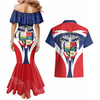 Panama Golden Frog Couples Matching Mermaid Dress and Hawaiian Shirt Coat Of Arms - Sporty Style - Wonder Print Shop