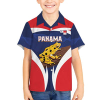 Panama Golden Frog Family Matching Long Sleeve Bodycon Dress and Hawaiian Shirt Coat Of Arms - Sporty Style - Wonder Print Shop