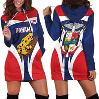 Panama Golden Frog Hoodie Dress Coat Of Arms - Sporty Style - Wonder Print Shop