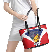 Panama Golden Frog Leather Tote Bag Coat Of Arms - Sporty Style - Wonder Print Shop