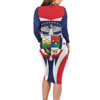 Panama Golden Frog Long Sleeve Bodycon Dress Coat Of Arms - Sporty Style - Wonder Print Shop