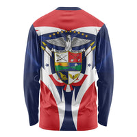 Panama Golden Frog Long Sleeve Shirt Coat Of Arms - Sporty Style - Wonder Print Shop