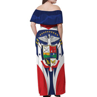 Panama Golden Frog Off Shoulder Maxi Dress Coat Of Arms - Sporty Style - Wonder Print Shop