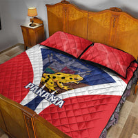 Panama Golden Frog Quilt Bed Set Coat Of Arms - Sporty Style - Wonder Print Shop