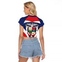 Panama Golden Frog Raglan Cropped T Shirt Coat Of Arms - Sporty Style - Wonder Print Shop