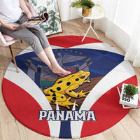 Panama Golden Frog Round Carpet Coat Of Arms - Sporty Style