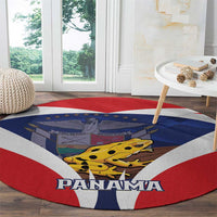 Panama Golden Frog Round Carpet Coat Of Arms - Sporty Style