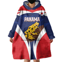 Panama Golden Frog Wearable Blanket Hoodie Coat Of Arms - Sporty Style - Wonder Print Shop