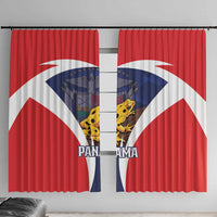Panama Golden Frog Window Curtain Coat Of Arms - Sporty Style - Wonder Print Shop