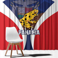 Panama Golden Frog Window Curtain Coat Of Arms - Sporty Style - Wonder Print Shop