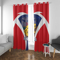 Panama Golden Frog Window Curtain Coat Of Arms - Sporty Style - Wonder Print Shop