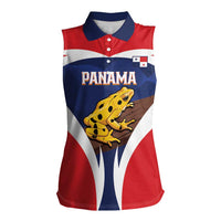 Panama Golden Frog Women Sleeveless Polo Shirt Coat Of Arms - Sporty Style - Wonder Print Shop