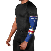 Cape Verde Football Custom Arm Sleeves Come On Tubaroes Azuis Shark - Wonder Print Shop