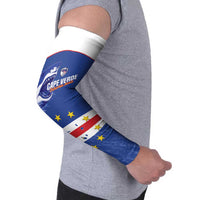 Cape Verde Football Custom Arm Sleeves Come On Tubaroes Azuis Shark - Wonder Print Shop
