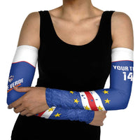 Cape Verde Football Custom Arm Sleeves Come On Tubaroes Azuis Shark - Wonder Print Shop
