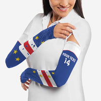 Cape Verde Football Custom Arm Sleeves Come On Tubaroes Azuis Shark - Wonder Print Shop