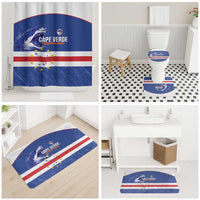 Cape Verde Football Bathroom Set Come On Tubaroes Azuis Shark - Wonder Print Shop