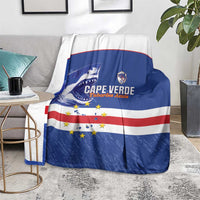 Cape Verde Football Blanket Come On Tubaroes Azuis Shark - Wonder Print Shop