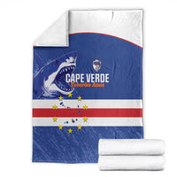 Cape Verde Football Blanket Come On Tubaroes Azuis Shark - Wonder Print Shop