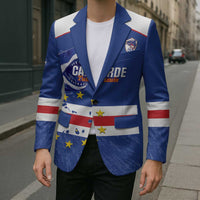 Cape Verde Football Custom Blazer Come On Tubaroes Azuis Shark - Wonder Print Shop
