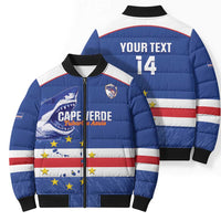 Cape Verde Football Custom Bomber Puffer Jacket Come On Tubaroes Azuis Shark - Wonder Print Shop