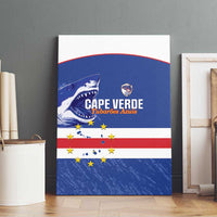 Cape Verde Football Canvas Wall Art Come On Tubaroes Azuis Shark - Wonder Print Shop