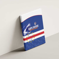 Cape Verde Football Canvas Wall Art Come On Tubaroes Azuis Shark - Wonder Print Shop