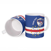 Cape Verde Football Custom Ceramic Mug Come On Tubaroes Azuis Shark - Wonder Print Shop