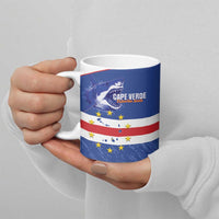 Cape Verde Football Custom Ceramic Mug Come On Tubaroes Azuis Shark - Wonder Print Shop